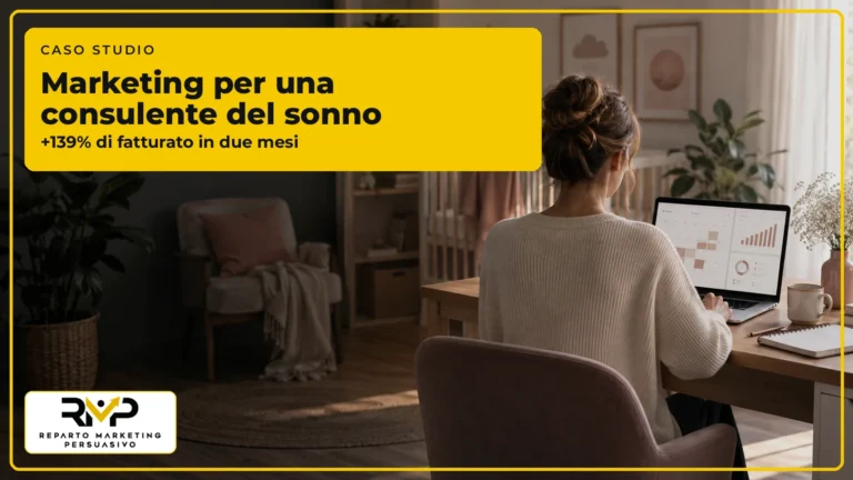 Caso studio RMP sul marketing per una consulente del sonno infantile con un aumento del fatturato del 139 per cento