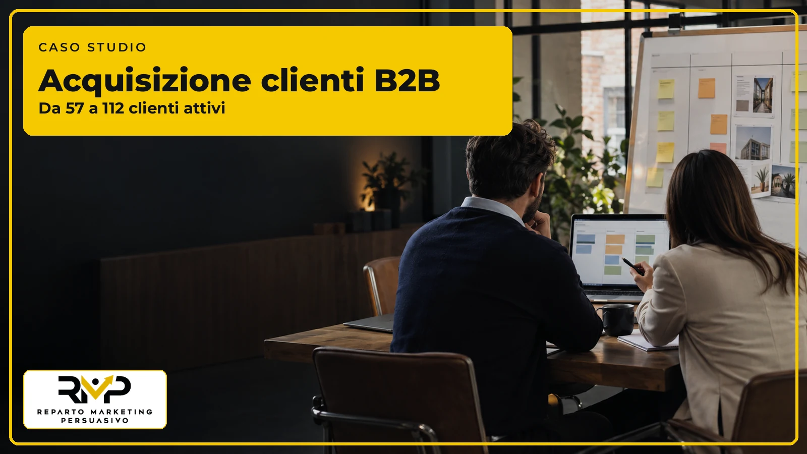 Caso studio acquisizione clienti B2B: crescita da 57 a 112 clienti attivi