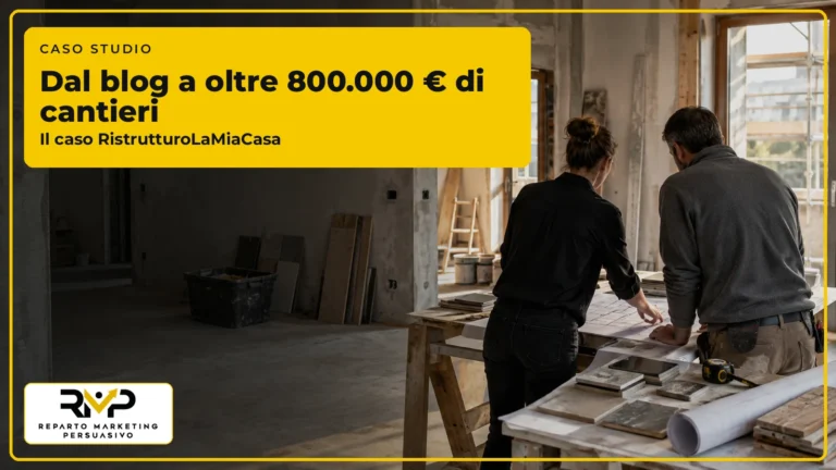 Caso studio RMP sul blog di RistrutturoLaMiaCasa che ha contribuito a oltre 800.000 euro di cantieri