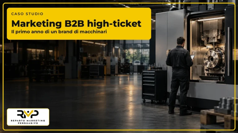 Caso studio RMP sul primo anno di marketing B2B high-ticket per un brand di macchinari