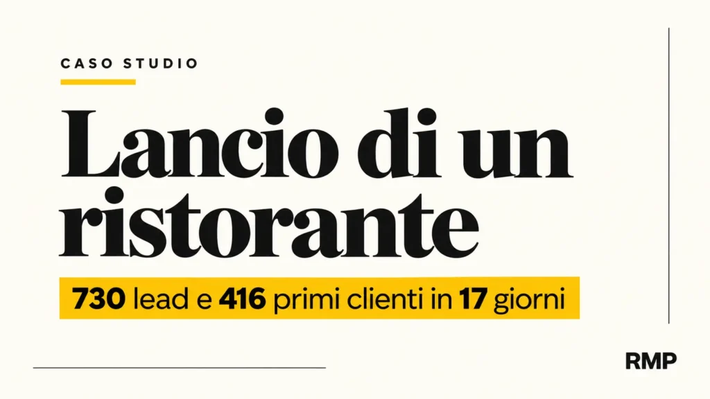 Copertina del caso studio sul lancio di un ristorante