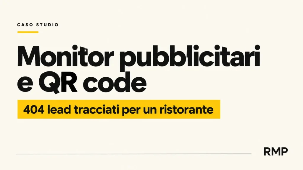 Copertina del caso studio su monitor pubblicitari e QR code