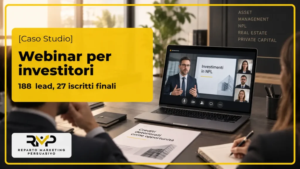 Caso studio RMP su un webinar per attrarre investitori